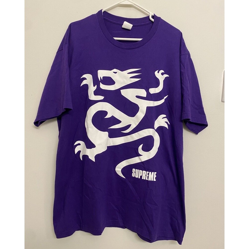 Supreme Mobb Deep Dragon Tee Men’s XL Purple SS23 Streetwear Heavyweight Cotton